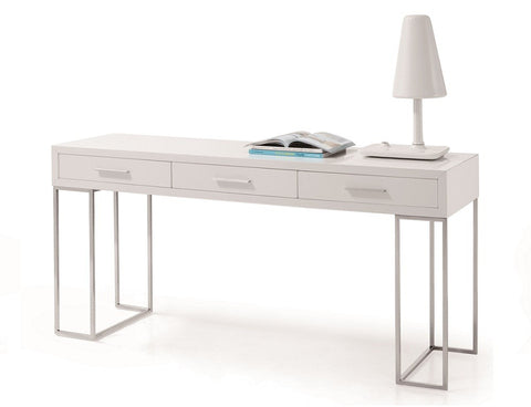 Carly White Modern Office Desk