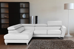 Sparta Italian Leather Sectional by Nicoletti in 2 Color Options
