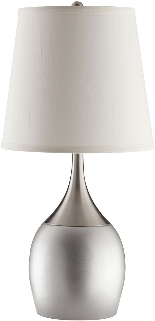 Silver & Chrome Base Contemporary Table Lamp