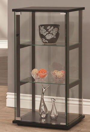 Contemporary 3 Shelf Glass Curio Cabinet