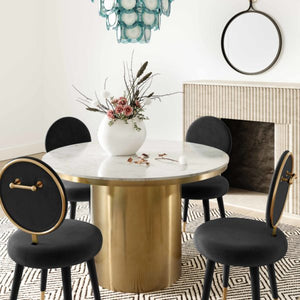 Kyle Velvet Dining Chair  in 4 Color Options