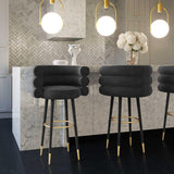 Betsy Velvet Stool in Counter or Bar Height