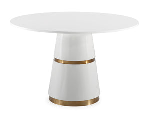 Rosalyn 47" Round White Dining Table