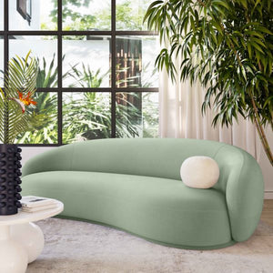 Kennedy Curved Velvet Sofa in 5 Color Options