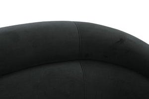 Ellis Plush Sofa in Black Velvet or Cream Boucle