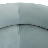 Mack Channel Tufted Sofa in Sea Blue Velvet