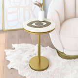 Eye Design Handpainted Accent Table