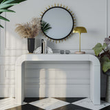 Sleek Modern Console Table in Black or White Finish