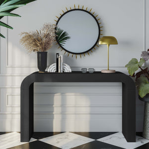 Sleek Modern Console Table in Black or White Finish