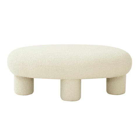 Plush Boucle Ottoman