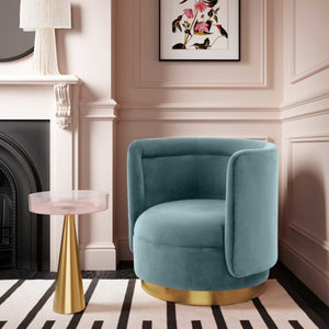 Reina Velvet Swivel Chair in 4 Color Options