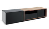 Joseph TV Stand in  Walnut and Black Lacquer