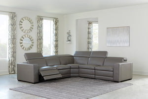 Tex Leather Power Reclining Sectional in 2 Color Options
