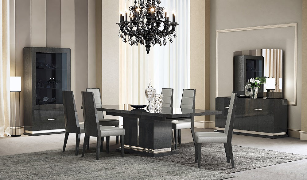 Valentino Grey Lacquered Dining Room Collection