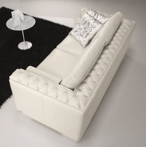 Vanny White Leather Living Room Collection