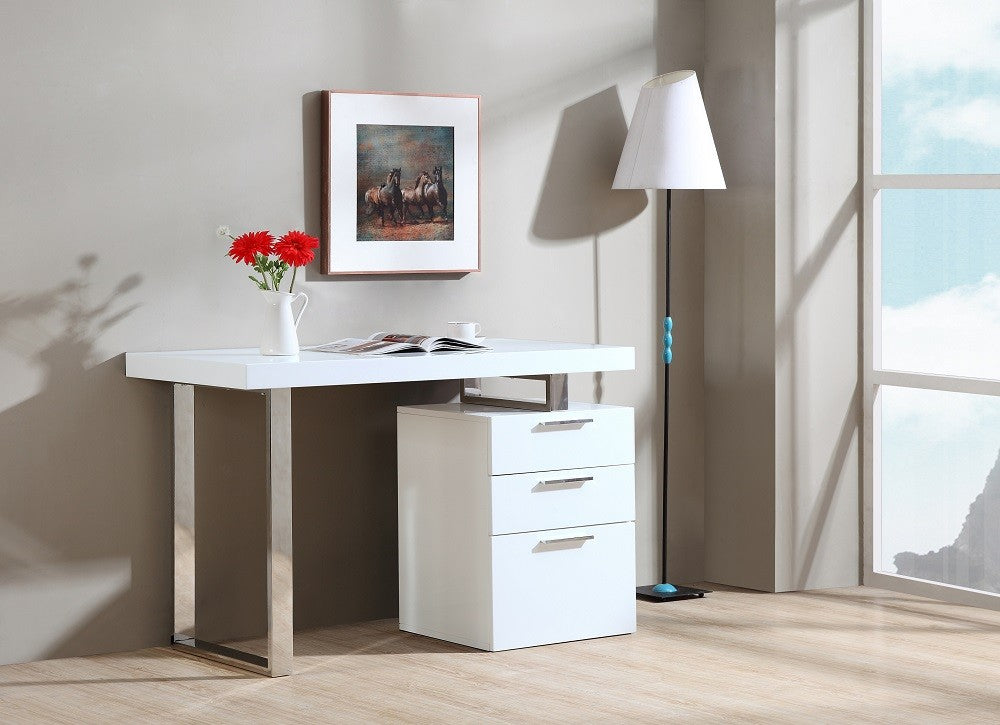 Jenna Modern White Office Desk