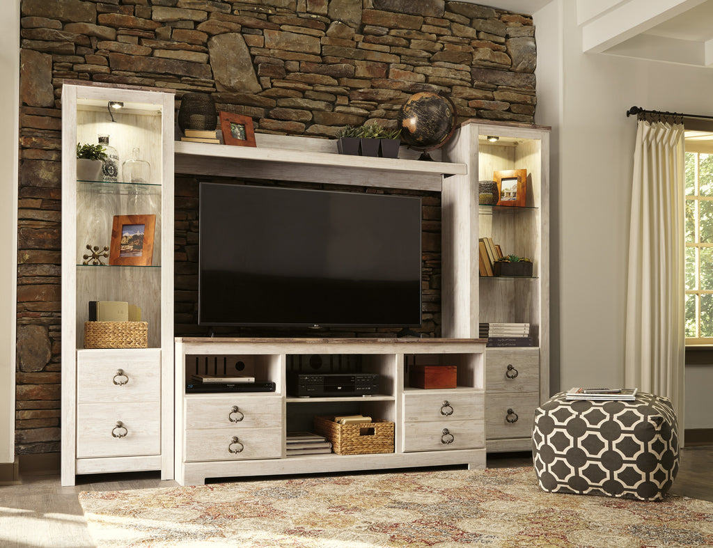 William Media Wall Unit with Optional Fireplace Insert