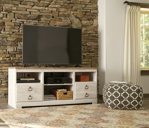 William Dual Tone TV Stand with Optional Fireplace Insert
