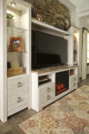 William Media Wall Unit with Optional Fireplace Insert