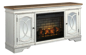 Reagan Dual Tone TV Stand with Optional Fireplace Insert