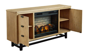 Fresco Media Stand with Optional Fireplace