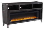 Toby Media Stand with Optional Fireplace Insert