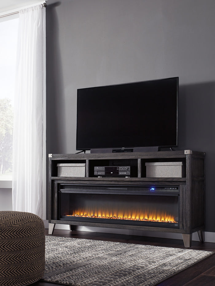 Toby Media Stand with Optional Fireplace Insert