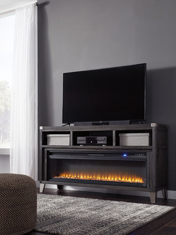 Toby Media Stand with Optional Fireplace Insert