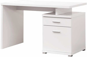Domicile Contemporary Home Office Desk in White or Cappuccino