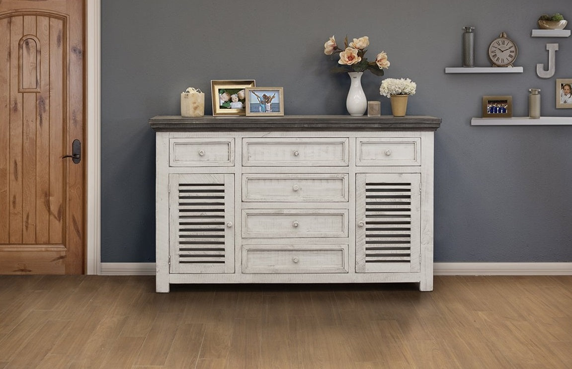 Solid Wood Rustic Dual Tone Buffet