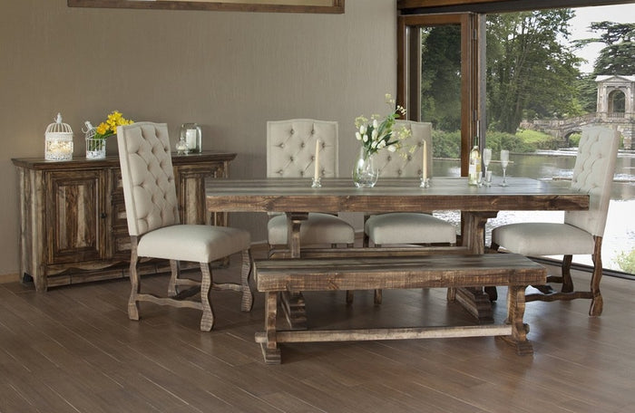 Mark Dual Tone Dining Room Collection with Tufted Chairs