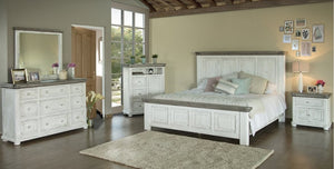 Lola Rustic White Dual Tone Bedroom Collection
