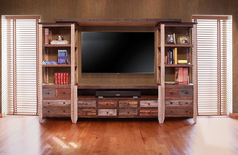 Rustic Antique Multicolor Wall Unit