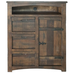 Meza Rustic Solid Wood Storage Bedroom Collection