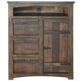 Meza Rustic Solid Wood Storage Bedroom Collection