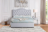 Todd Upholstered Platform Bed with Optional Footboard Storage