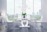 Daisy Faux Marble Dining Room Collection with Black or White Chairs