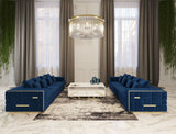 Mobley Oversized Velvet Sofa in Beige or Navy