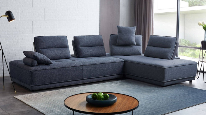 Glenda Modern Fabric Sectional in 3 Color Options