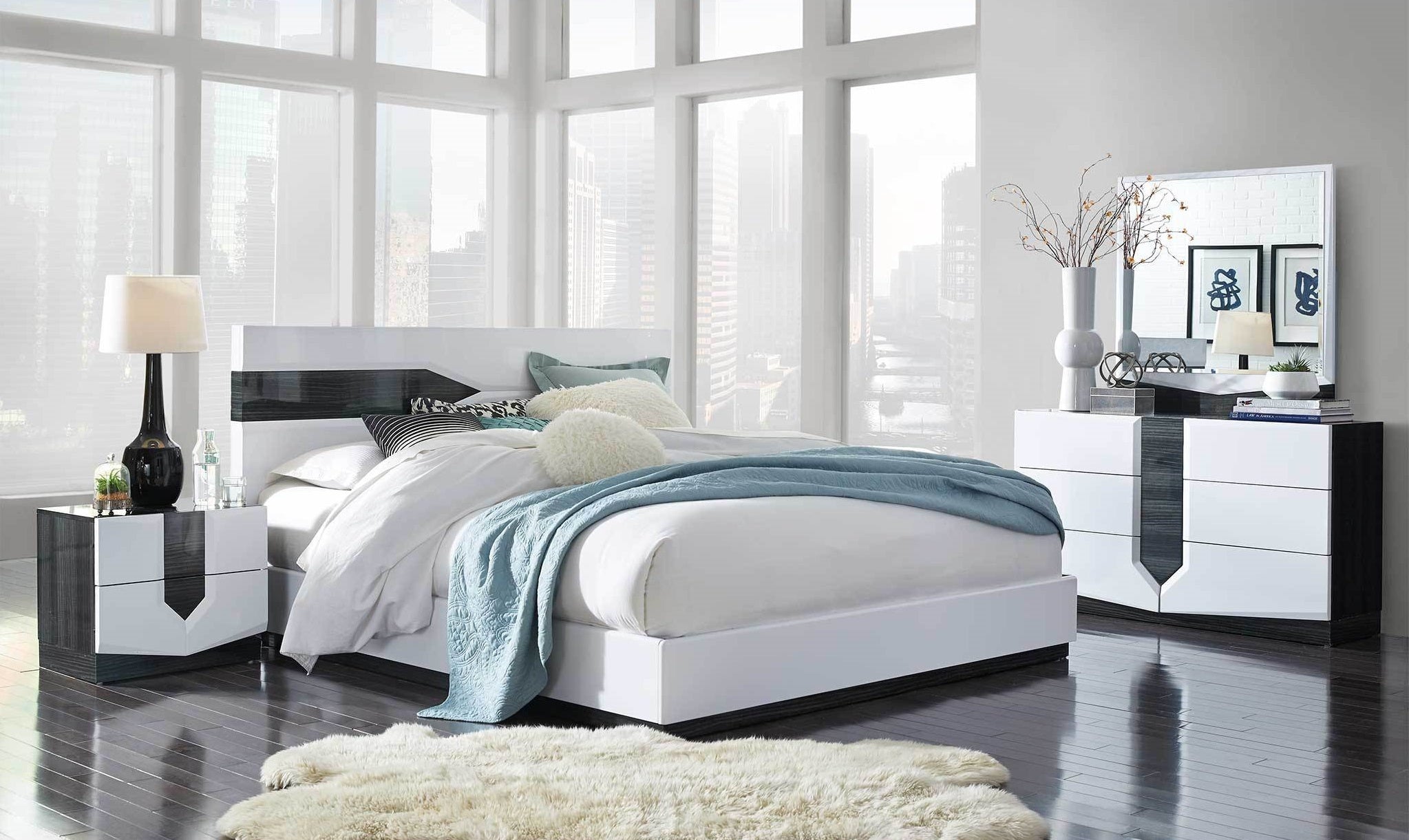 Edison Dual Tone Contemporary Bedroom Collection