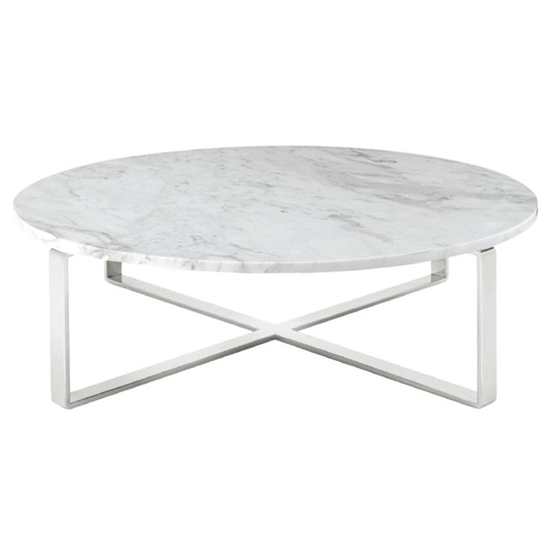 Rosa White Marble Occasional Tables