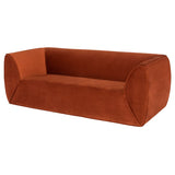 Greta Velour Sofa in Rust