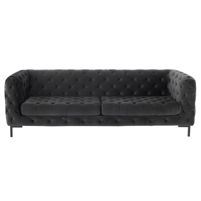 Tufty Fabric Sofa in Shadow Grey Velour