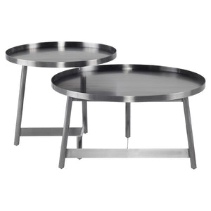 Landon Round Occasional Tables in Gold or Graphite