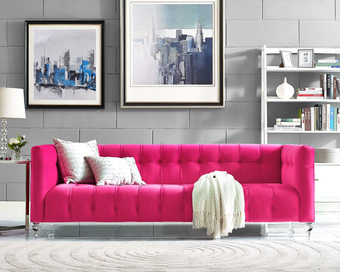 Bria Velvet Tufted Sofa in 4 Color Options