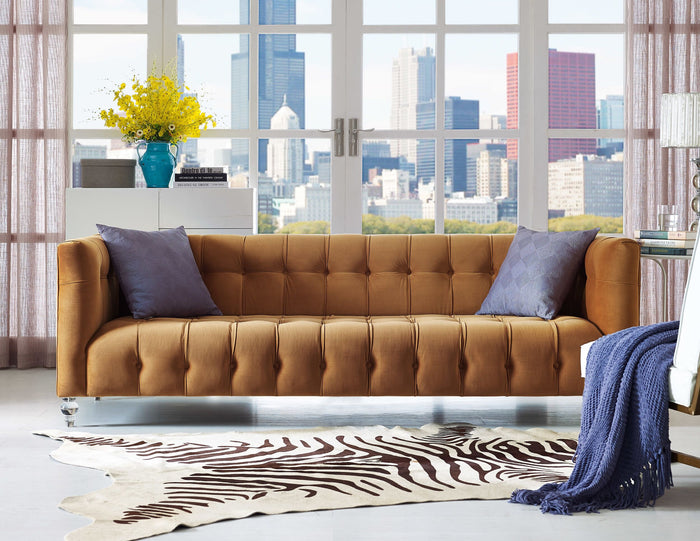 Bria Velvet Tufted Sofa in 4 Color Options