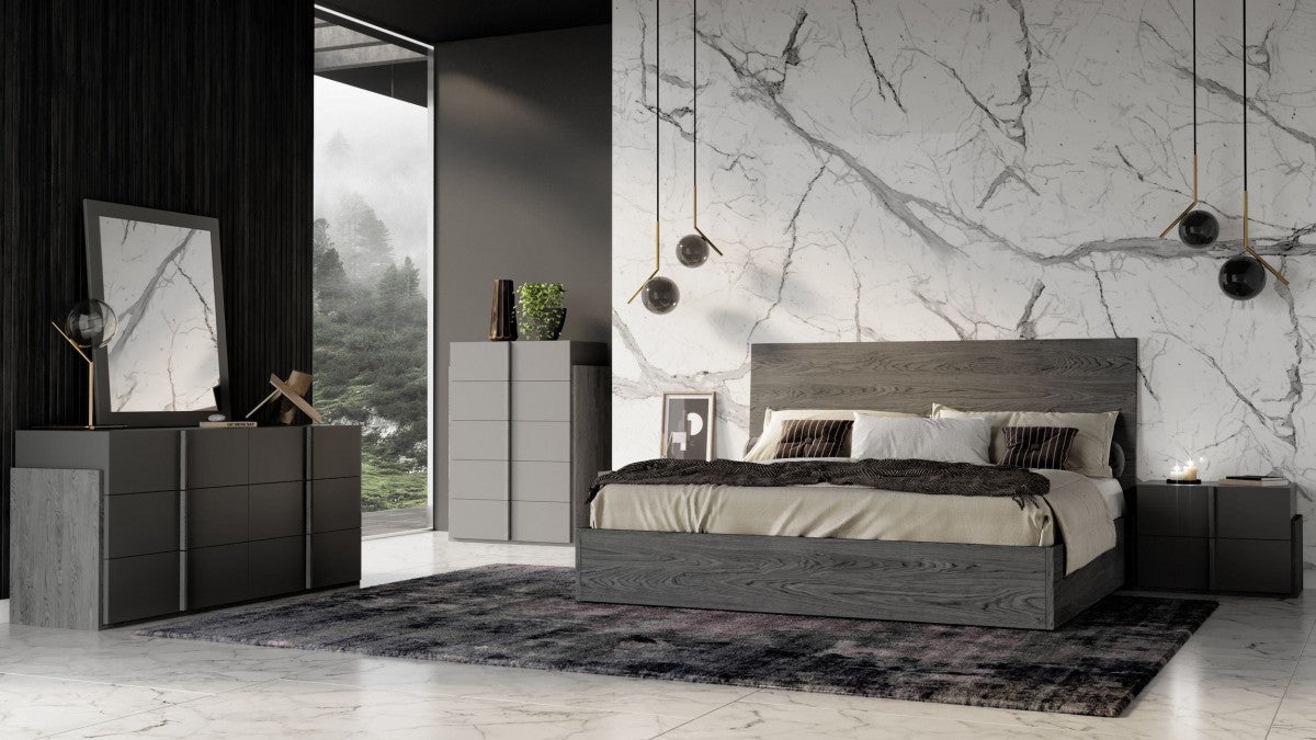 Lucas Matte Elm Grey Bedroom Collection