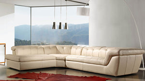 Reese Italian Leather Sectional in Tan, Grey or Brown