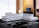 Mystie Modern White Eco Leather Sectional