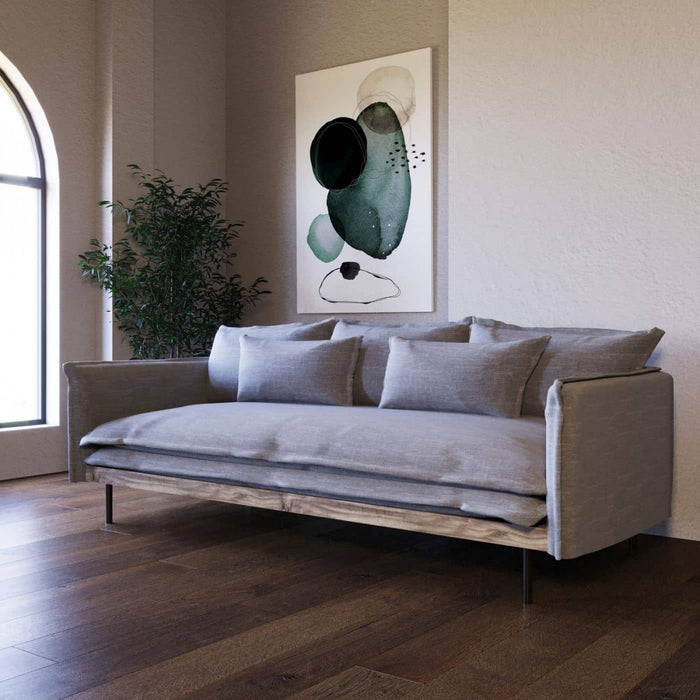 Mather Modern Grey Fabric Sofa